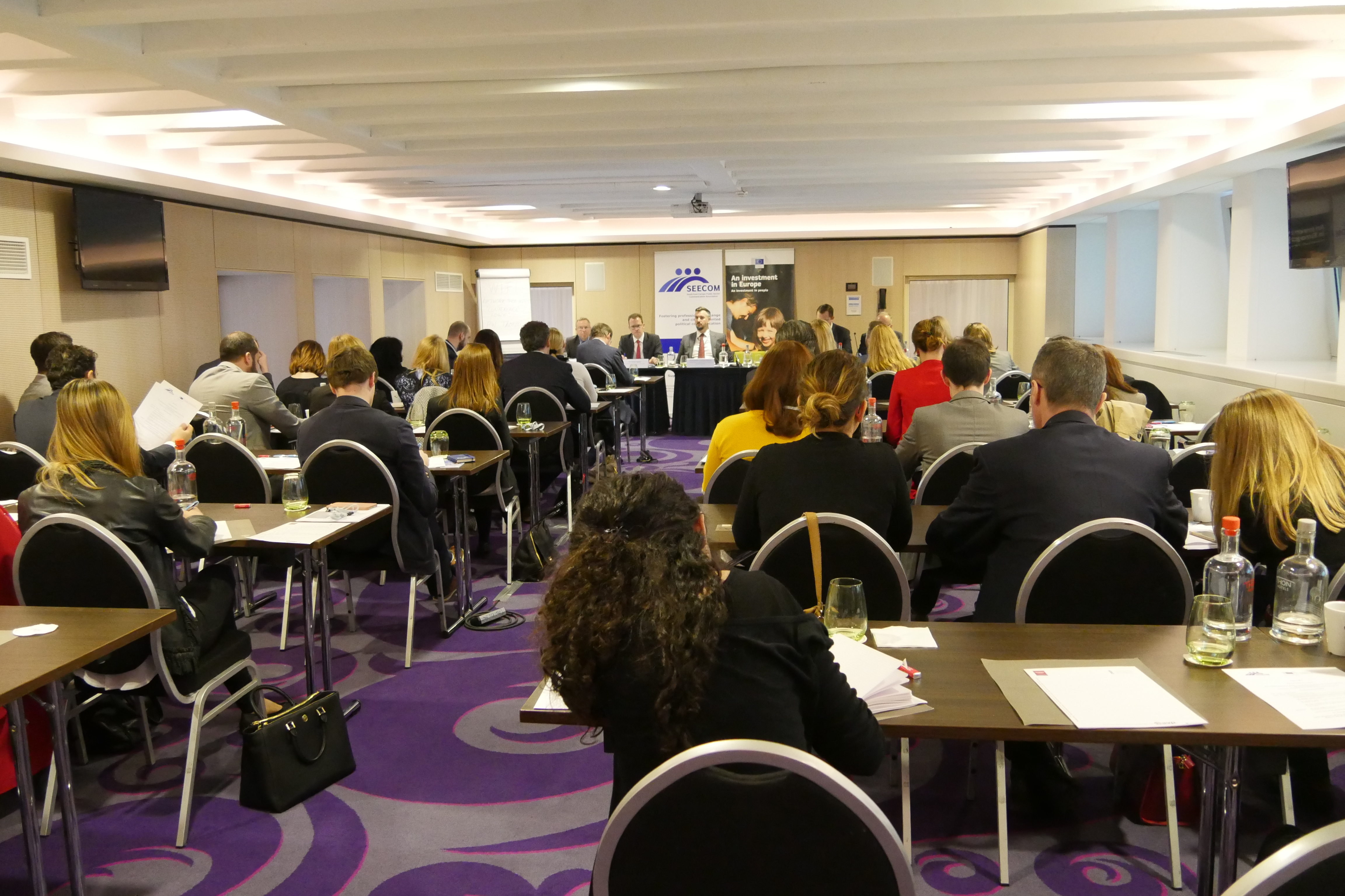 Participants at the SEECOM round table in Brussels in 2017